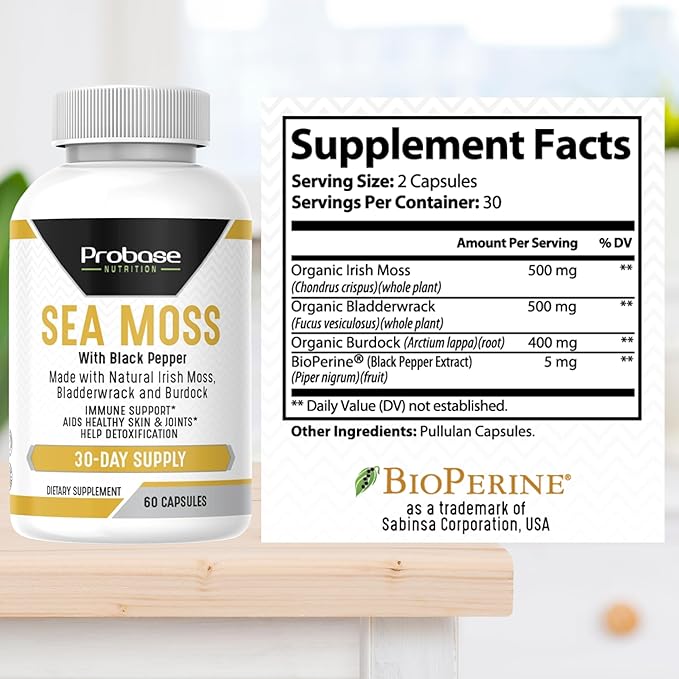 Sea Moss 60 Capsules 30-Day Supply