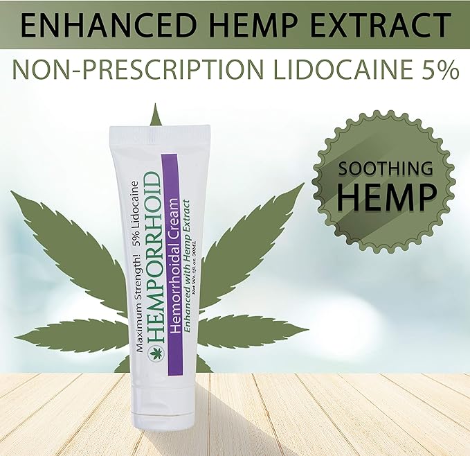 MARS WELLNESS Hemorrhoid Fissure Ointment 5% Lidocaine - with Hemp Oil - Hemmorhoid Topical Numbing Cream - 1OZ HEMPORRHOID - Fast Acting Multi Sympton Pain Relief Heorrhoid Sympton Cream Made in USA
