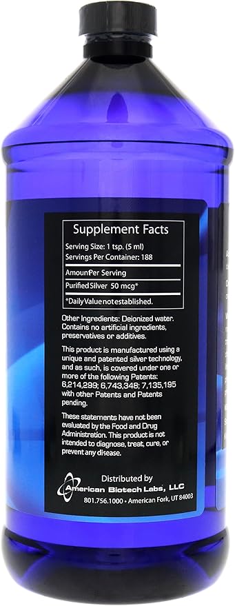 American Biotech Labs ASAP 10 PPM Silver Sol Immune System Support | 2 Pack of 32 Oz Totalling 64 Oz