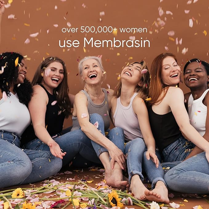 Membrasin Vaginal Moisture Support Vitality Pearls, Menopause Supplement for Vaginal Dryness & Itch, Estrogen-Free Supplement, 100% Natural Formula, Made with Sea Buckthorn Oil, 30 Oral Softgels
