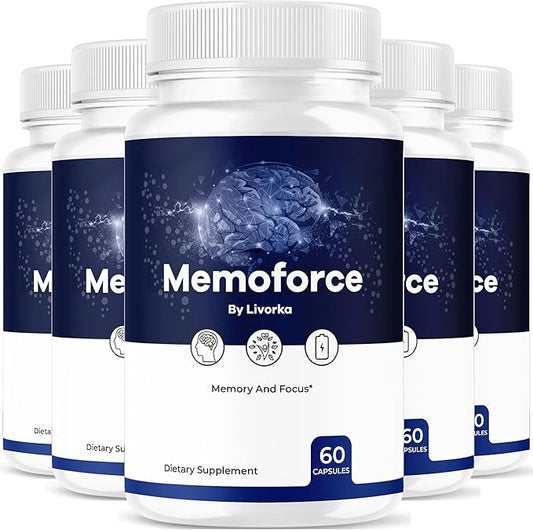 (5 Pack) Memoforce Brain Supplement - Official Memoforce Premium Formula Pills, Advanced Support Memo Force Brain Supplement For Wellness & Overall Health, Memoforce Reviews, 300 Capsules For 5 Months