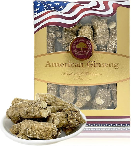 DOL Hand Selected Cultivated Wisconsin American Ginseng Pearl Ginseng 花旗参/西洋参 精选珍珠参 - in Box. (Large 4oz/Box)