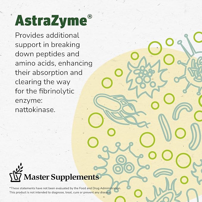 Master Supplements NattoStim - 30 Delayed Release Vegetable Capsules - Circulatory & Immune Support - Vegan, Gluten Free - 30 Servings