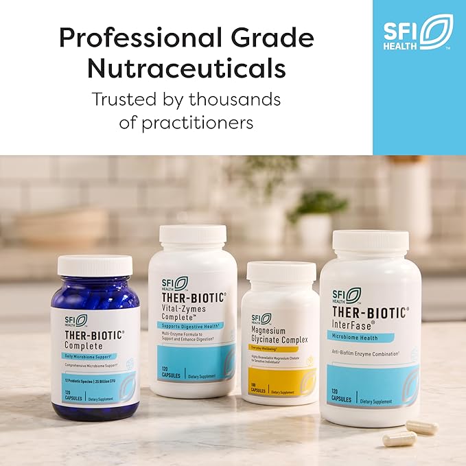 Klaire Labs SFI Health Saccharomyces Boulardii Probiotic - Acid Resistant & Shelf-Stable Supplement to Support Healthy Yeast Balance, Immune & Digestive Health - Hypoallergenic, Dairy-Free (120ct)