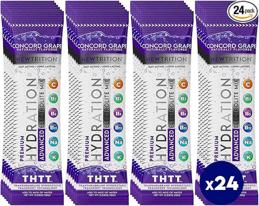 Hydration Powder, Electrolyte Powder Packets, Naturally Flavored Hydrating Packets for Water, Fast Acting Hydrate Electrolytes with Vitamins C & D