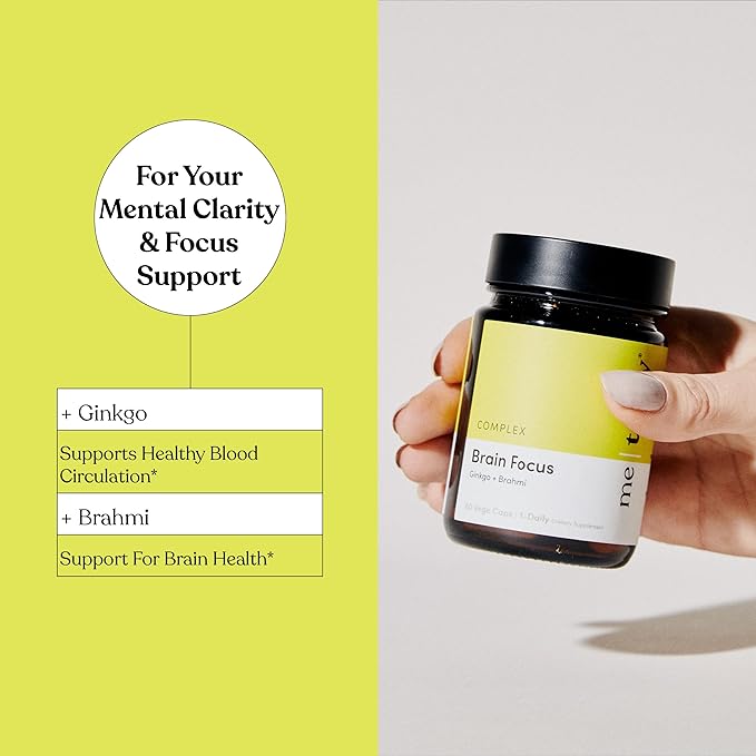 me today – Brain Focus Supplement for Adults, Contains Ginkgo & Brahmi for Mental Clarity, 60 Vegan Friendly Capsules