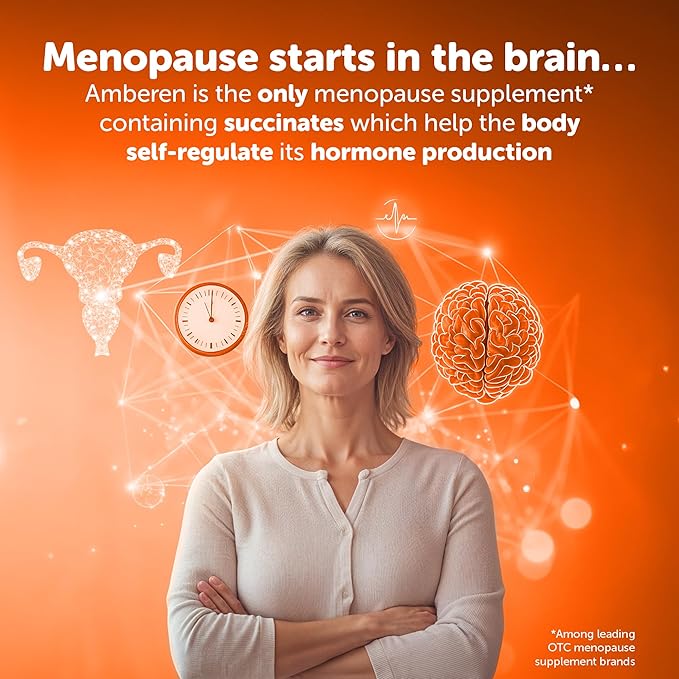 Amberen Menopause Supplements for Women, 180 Capsules, Clinically Shown to Help Support Hormone Balance, Multi-Symptom Relief from Hot Flashes, Night Sweats, Mood Swings & Low Energy