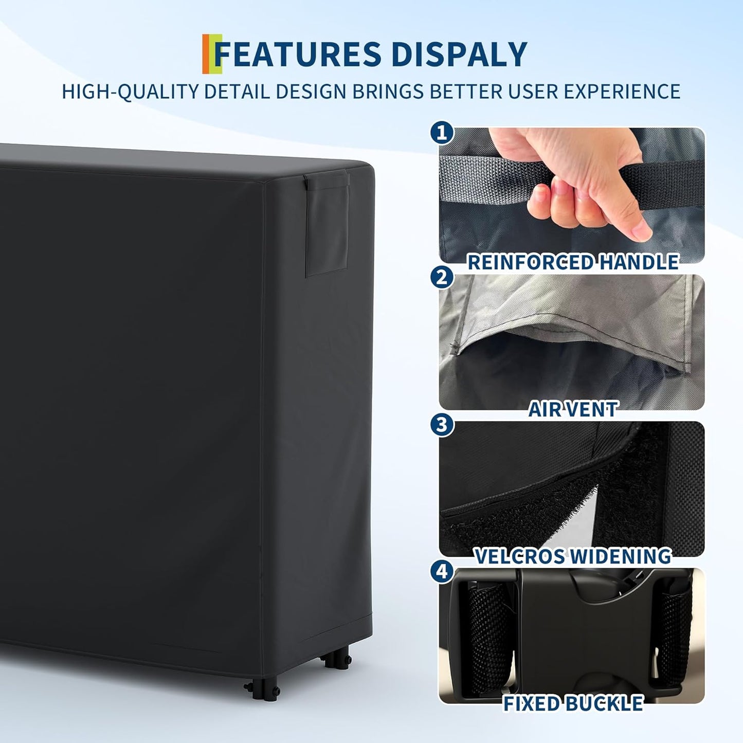 8FT Firewood Rack with Cover, Holders Firewood Outdoor Log Rack with Zipper, 8FT Heavy Duty Indoor Firewoods Storage Log Racks, Black Waterproof Oxford Fabric