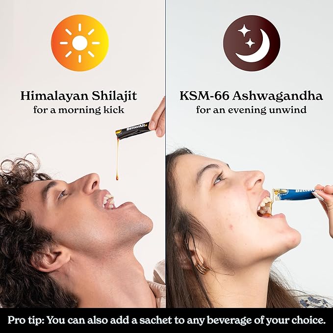 Ashwagandha & Classic Shilajit Honey Sticks| Pure Himalayan Shilajit Organic Multiflora Honey & Saffron|60 Sticks|Energy & Immune Support Supplement