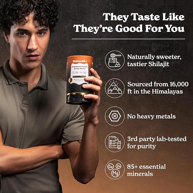 Pure Himalayan Shilajit Caramel Honey Sticks with Organic Honey| Easy to Consume Shilajit| 30 Sticks for Energy Boost & Immune Support, 85+ Trace Minerals, 75%+ Fulvic Acid