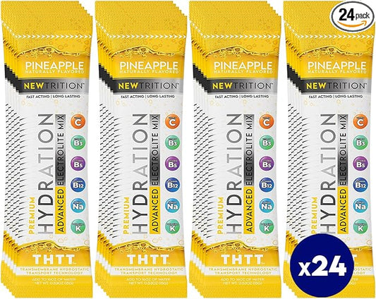 Hydration Powder, Electrolyte Powder Packets, Naturally Flavored Hydrating Packets for Water, Fast Acting Hydrate Electrolytes with Vitamins C & D