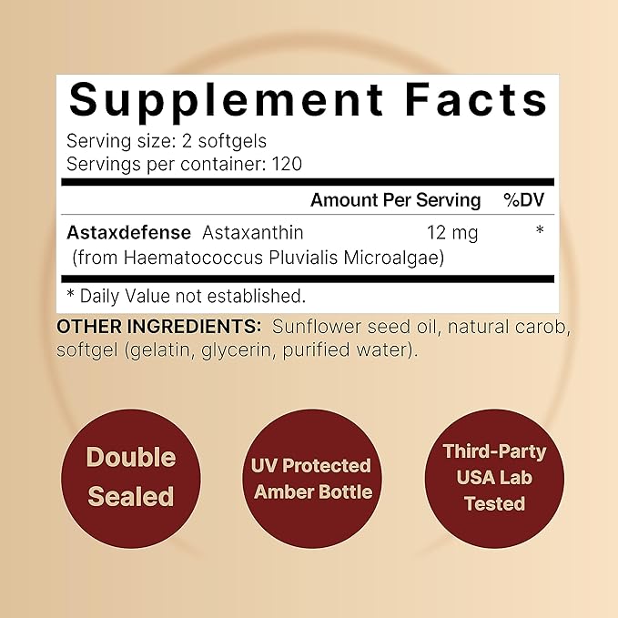 NatureBell Astaxanthin 12mg, 240 Softgels | Natural Antioxidant from Microalgae (AstaX) | Supports Eye, Skin & Cellular Health | Max Strength, 4 Month Supply | Non-GMO, Gluten Free