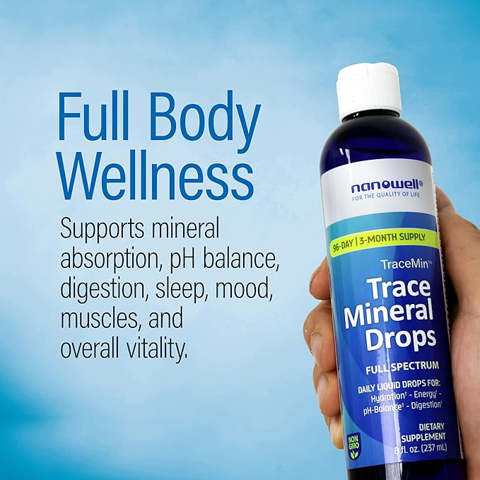 Liquid Mineral Drops - Trace Mineral Supplement | Full Spectrum Minerals | Ionic Liquid Magnesium, Chloride, Potassium | Low Sodium | Energy, Electrolytes | 288 Day Supply, 8 fl oz (Pack of 3)
