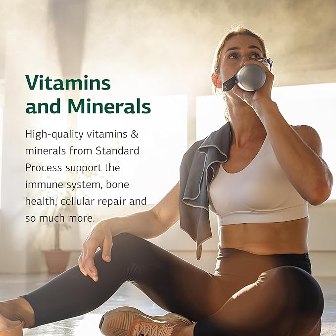 Standard Process Trace Minerals-B12 - Thyroid & Cell Functioning Support with Iodine, Zinc & Copper - Cartilage & Bone Health Aid - Non-Dairy & Non-Soy - 90 Tablets (90 Servings)