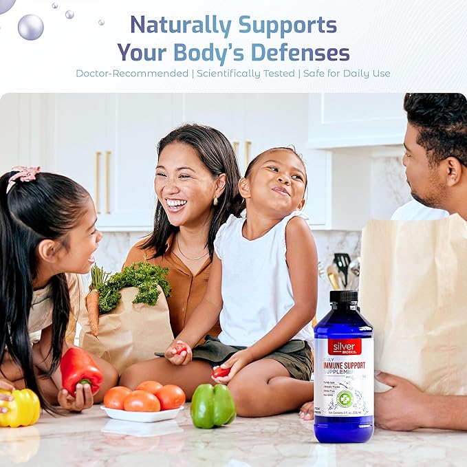 Silver Biotics Advanced Silver Technology, SilverSol Ag₄O₄ 10 PPM Immune Support | Bio-Hacking Immune Building Natural Support | 32 Fl Oz