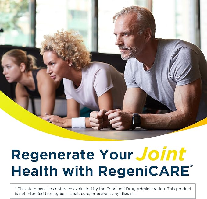 Univera RegeniCARE Canister, Glucosamine, Chondroitin, MSM, Univestin, Restores Cartilage, Supports Joint Comfort + Mobility + Flexibility, 30-Day Supply (Lemon Flavor)