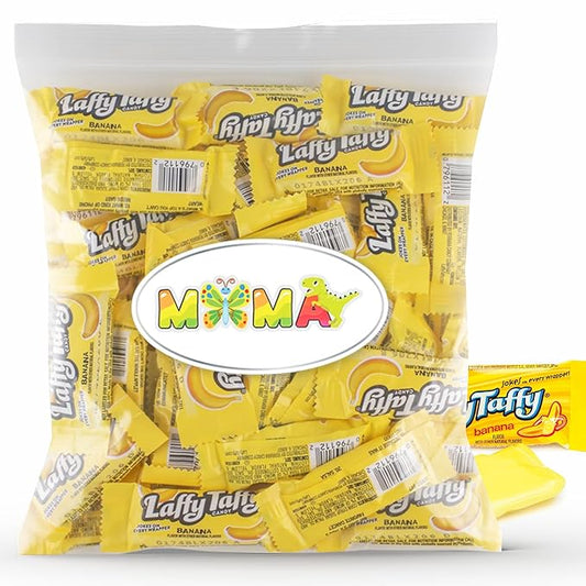 Gluten-Free Mima's Summer Mega Sale Candy - (2LB) Banana Deliciously Stretchy Candy for Thanksgiving, Snacking and Sharing - Taffy Treats Individually Wrapped