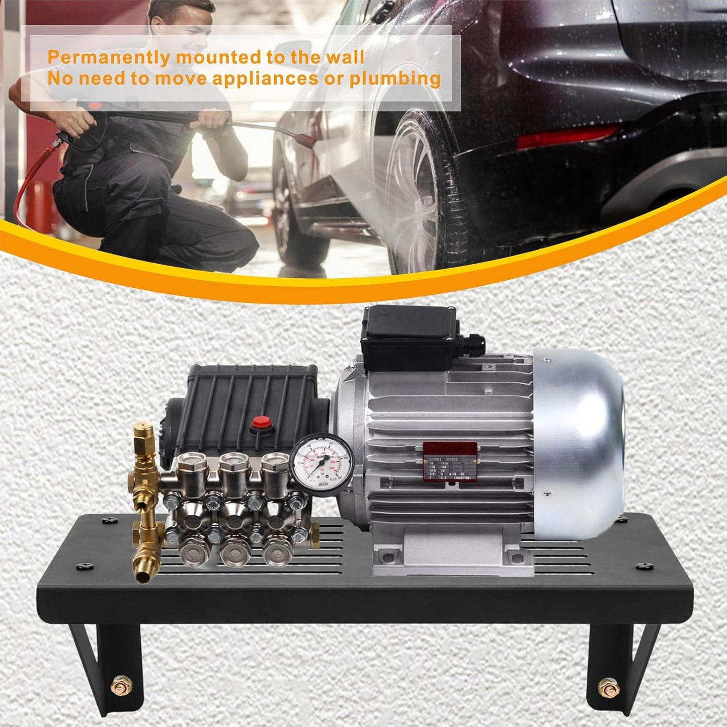 Pressure Washer Shelf Wall Mount 20" x 10", Heavy Duty Workshop Storage Rack Organizer for Electric Pressure Washer, Space Saving