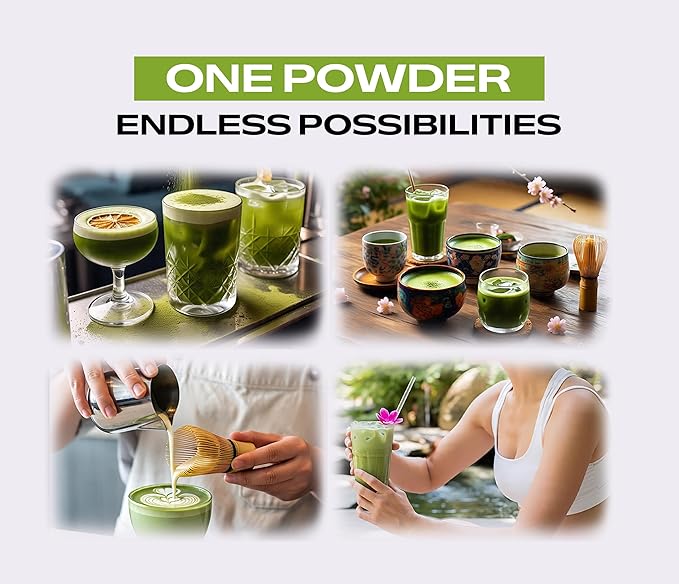 MATCHA BOOM Ceremonial Grade Japanese Matcha Powder – Organic Matcha Green Tea Powder for Lattes Smoothies Tea – Vegan Keto Friendly Matcha Tea