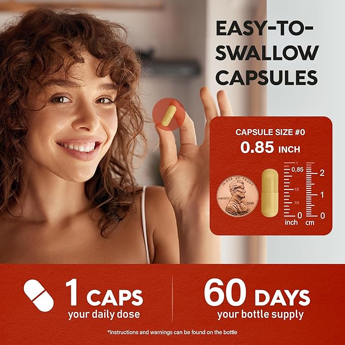Berberine with Ceylon Cinnamon | Gymnema Extract | Apple Cider Vinegar | Hawthorn Berry | Citrus Bergamot | Bitter Melon - 14-in-1 Supplement for Heart Support, Metabolism & Energy - Vegan 60 Capsules