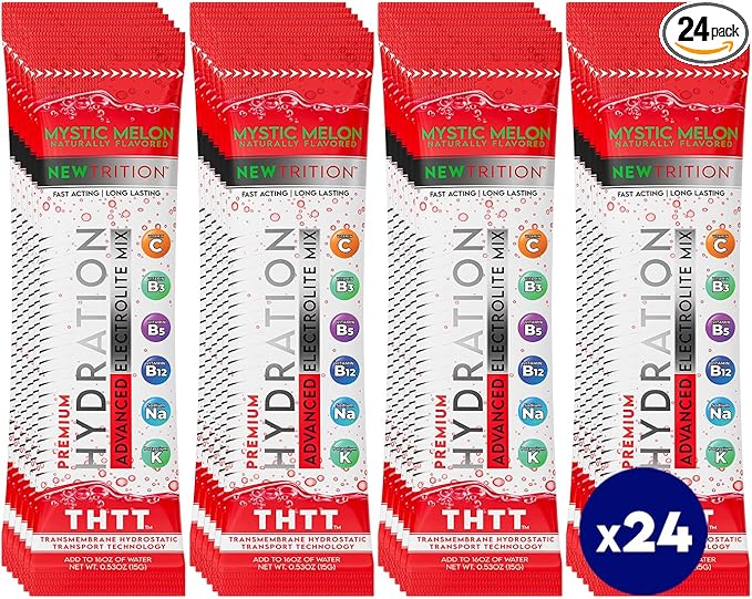 Hydration Powder, Electrolyte Powder Packets, Naturally Flavored Hydrating Packets for Water, Fast Acting Hydrate Electrolytes with Vitamins C & D