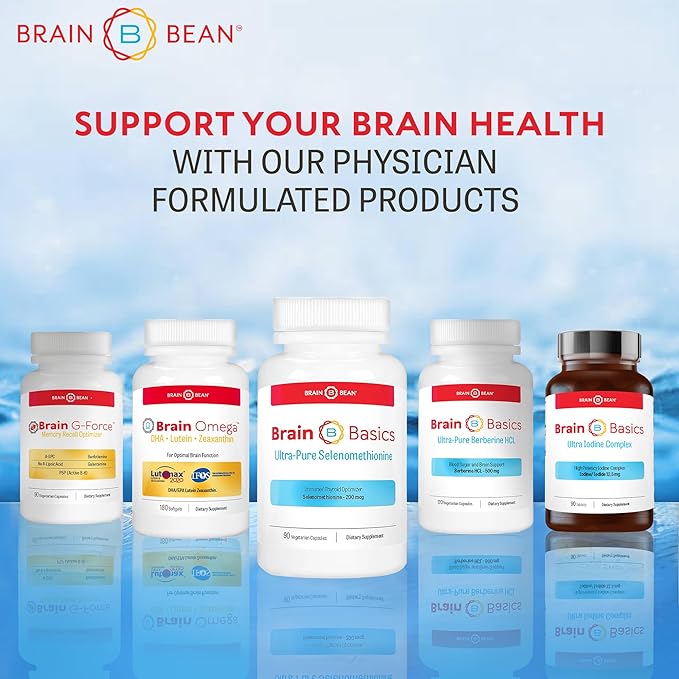 Brain Basics Ultra-Pure Selenomethionine - Proper Thyroid Function and Immune System Support - 200 mcg Most Bioavailable Selenium - 90 Servings