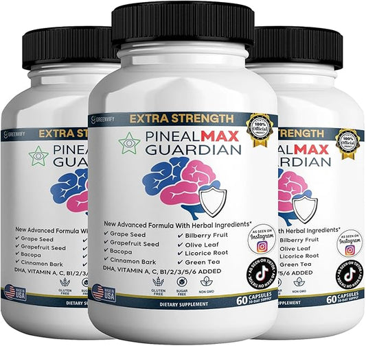 PinealMax Guardian Extra Strength Dietary Supplement, 60 Capsules, with Vitamins and Herbal Blend (3)