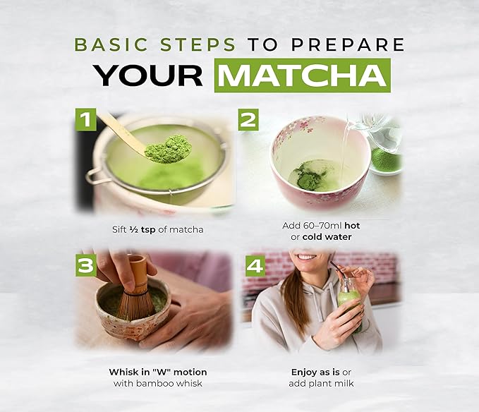 MATCHA BOOM Ceremonial Grade Japanese Matcha Powder – Organic Matcha Green Tea Powder for Lattes Smoothies Tea – Vegan Keto Friendly Matcha Tea