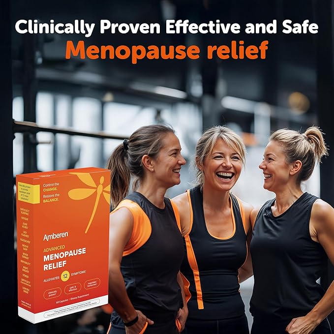 Amberen Menopause Supplements for Women, 180 Capsules, Clinically Shown to Help Support Hormone Balance, Multi-Symptom Relief from Hot Flashes, Night Sweats, Mood Swings & Low Energy