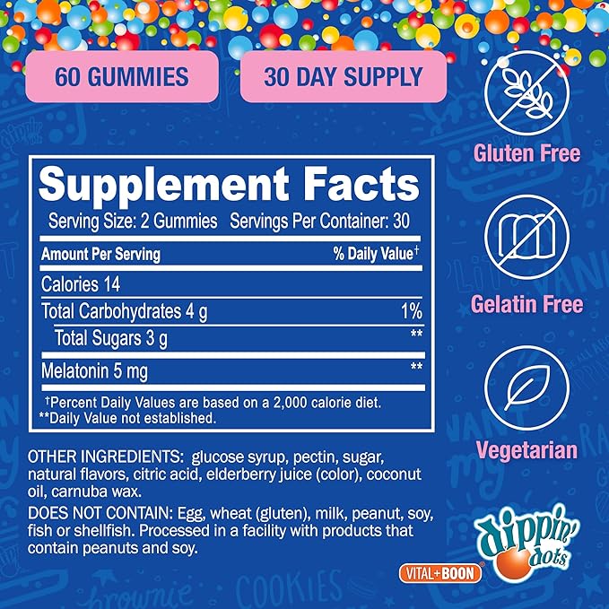 Melatonin Sleep Support Gummies (60 Count Pack of 2) Strawberry Sunset Creme Flavor Chews | 2.5mg Per Gummy Sleep Supplement for Children and Adults | Supplement for Faster & Better Sleep