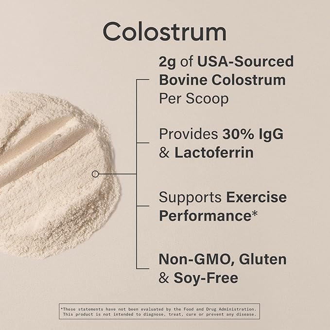 Sports Research® Bovine Colostrum Powder – Easy to Mix, Single Ingredient Superfood – Immunity Support & Gut Health w/IgG Antibodies - U.S. Sourced · Non-GMO · Gluten Free - 75 Servings (Unflavored)