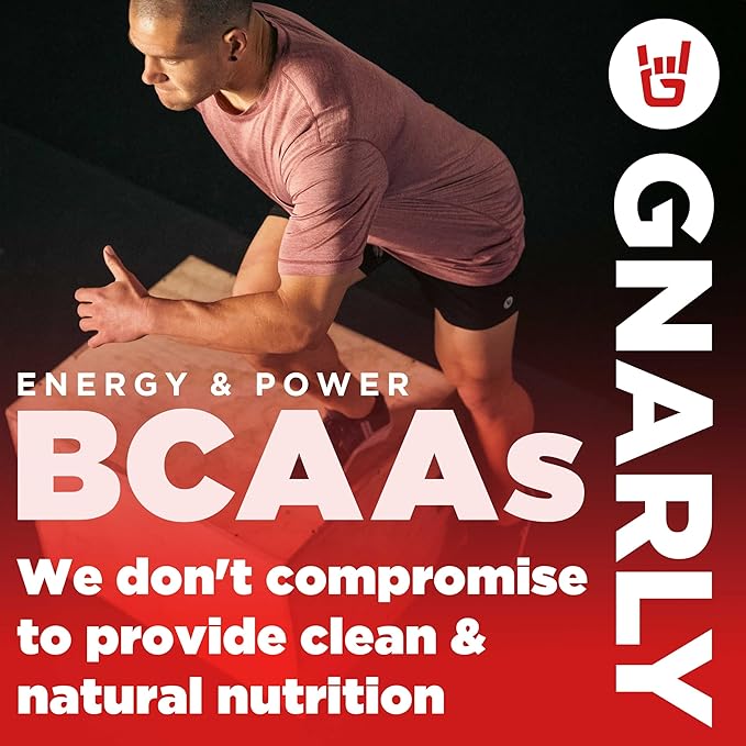 Gnarly Nutrition BCAA Powder, Lemon Lime – Pre-workout BCAAS Amino Acids – NSF Contents Certified – Supplement to Support and Rebuild Muscle – Lemon Lime with Caffeine, 10.58 oz