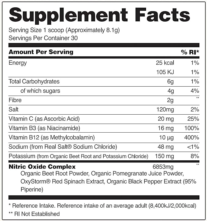 Snap Supplements Organic Beet Root Powder, Nitric Oxide Supplements for Men & Women, Beets, Pomegranate, B Vitamins & Red Spinach, Energy, Heart Health & Circulation Support, 30 Servings, Mixed Berry