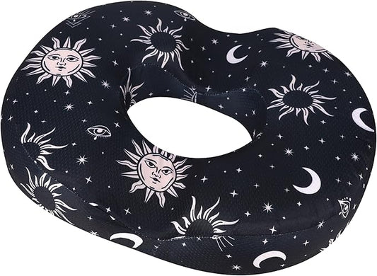 Hemorrhoid Pillows for Sitting Donut Gel Ergonomic Sun Moon Seat Cushion for Long Sitting Tailbone Pain After Surgery Relief Office Chair Pillow for Butt Cute Coccyx Car Drivers Postpartum Pregnancy