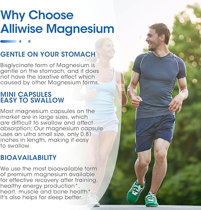 Magnesium Bisglycinate 100% Chelate, Maximum Absorbable Magnesium Glycinate Supplement for Restful Sleep, Energy Muscle Bone Support Non-GMO, Gluten-Free - 180 Capsules