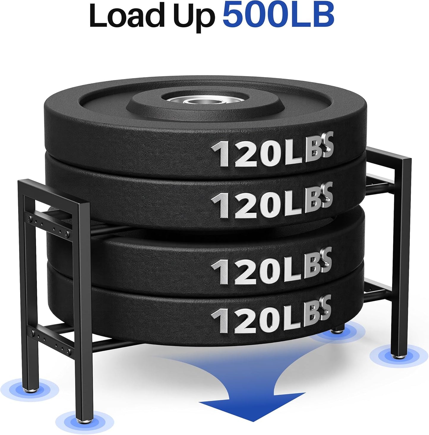 Dumbbell Rack Weight Stand Holder 2-Tier 31 IN Adjustable Weight Rack For Home Gym (Rack Only)