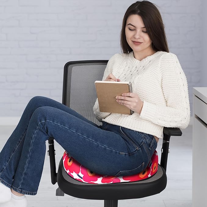 Hemorrhoid Pillows for Sitting Donut Gel Ergonomic Poppy Pillow Seat Cushion for Long Sitting Tailbone Pain After Surgery Relief Office Chair Pillow for Butt Cute Coccyx Driver Postpartum Pregnancy