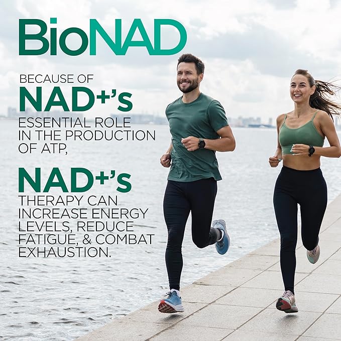 BioNAD NAD+ Natural Energy Booster - Boosts NAD+ - Supports Cardiovascular Health by lowering LDL Cholesterol - Anti Aging - Combats Inflammation induced Aging on a Cellular Level - Vegan/Non GMO