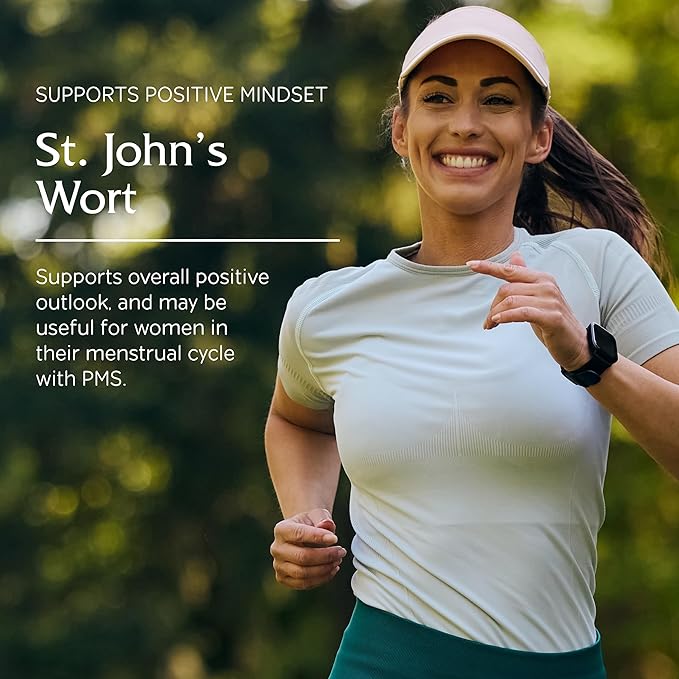 Vitanica St. John's Wort Capsules - Non-GMO Potent 0.3% (900mcg) Hypericin, Saint Johns Wort for Mood, Emotional & PMS Support, Vegan Supplement, 90 Count (St. John's Wort)