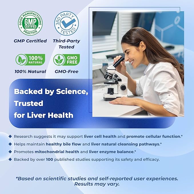 TUDCA Supplement with Milk Thistle – 85% Silymarin Flavonoids – Supports Liver Wellness & Digestive Health – Made in The USA