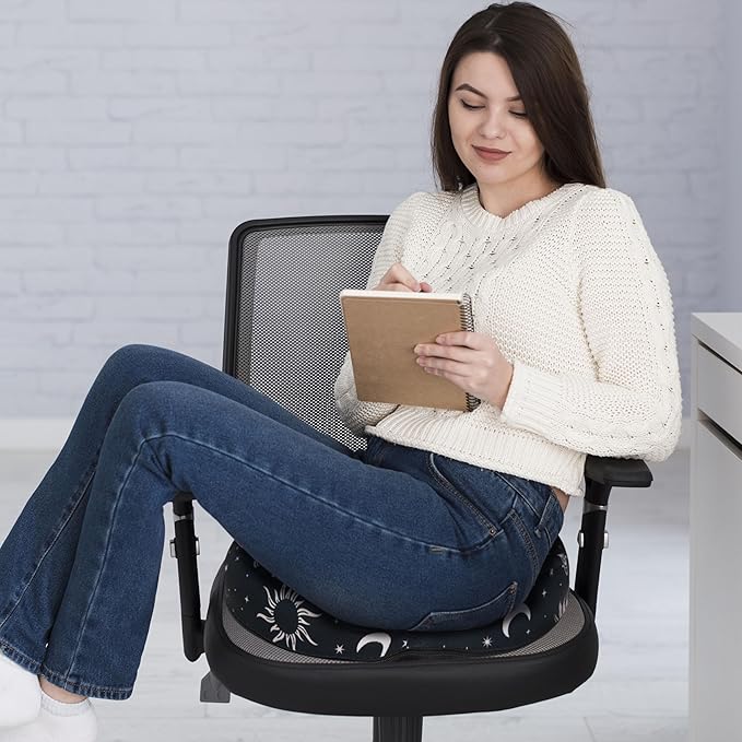 Hemorrhoid Pillows for Sitting Donut Gel Ergonomic Sun Moon Seat Cushion for Long Sitting Tailbone Pain After Surgery Relief Office Chair Pillow for Butt Cute Coccyx Car Drivers Postpartum Pregnancy