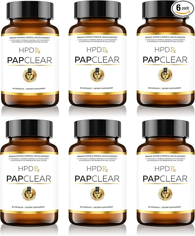 PAPCLEAR Physician Formulated | All Natural Immune Support Supplement | Advanced Powerful Immunity Booster | 90 Capsules | Pack of 6