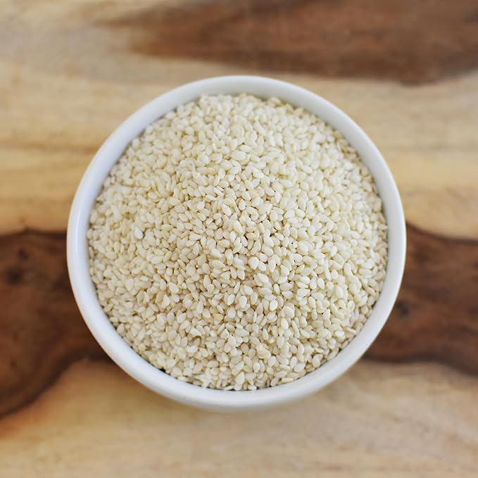 Anthony's Organic Hulled Sesame Seeds, 2 lb, White, Raw, Gluten Free, Non GMO, Keto Friendly