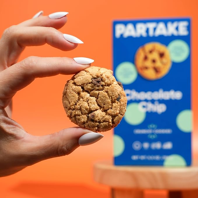 Partake Gluten Free Crunchy & Soft Baked Chocolate Chip Cookies Variety Pack - Vegan - Free From the Top 9 Allergens Including Dairy, Wheat, Soy, Eggs, & Peanuts - Non GMO - Safe School & Office Snack (5 Pack, 5.5oz Boxes)