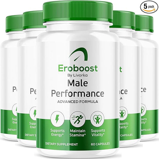 (5 Pack) Eroboost Supplement for Men - Official Ero Boost Pills, EroBoost Support Capsules, EroBoost Advanced Formula, EroBoost Supplement, Ero Boost, 300 Capsules for 5 Months