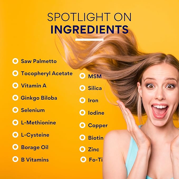 Research Verified Hair Growth Support - with Biotin, DHT Blockers & Vitamins - Hair Growth and Hair Loss Prevention - 360 Capsules - 6 Month Supply