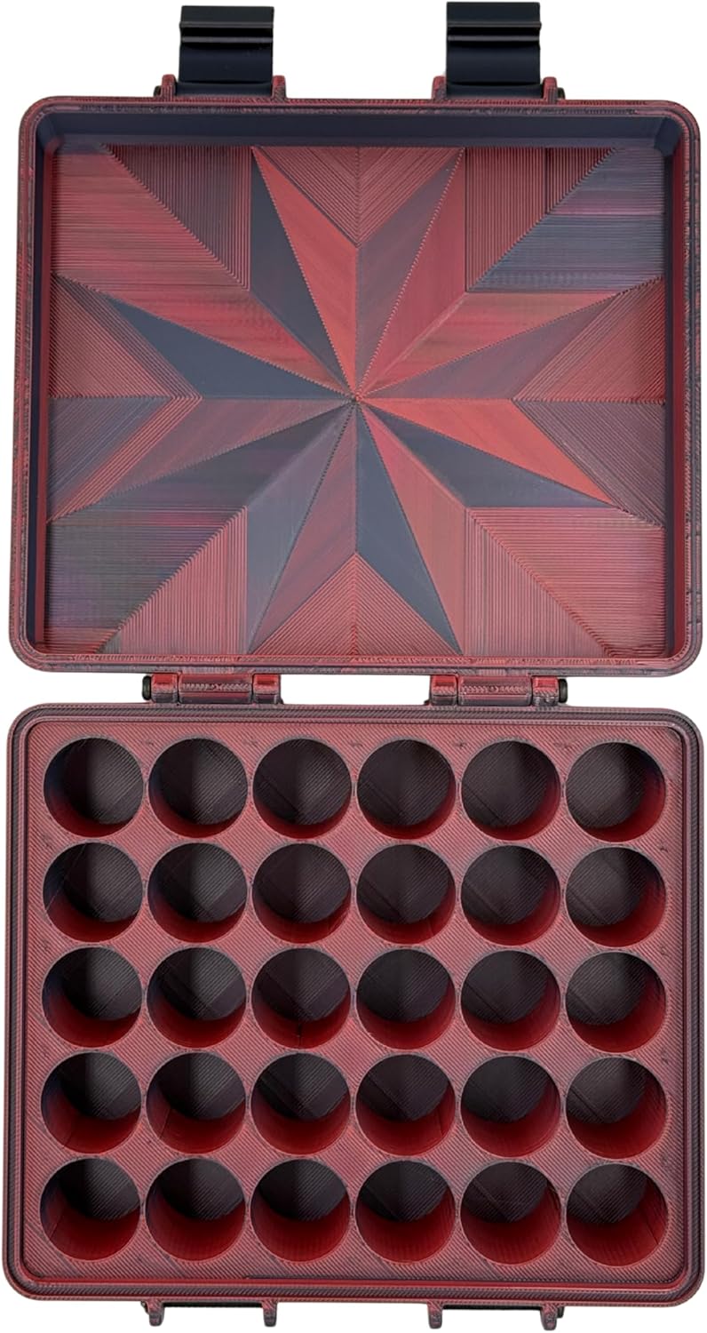 3D Printed Essential Oils Storage Case Compatible with Young Living 5ml Essential Oils - 5ml Bottle Storage Box with 30 Slots - Essential Oil Carrying Case, 16mm Max Diameter, 35mm Max Height