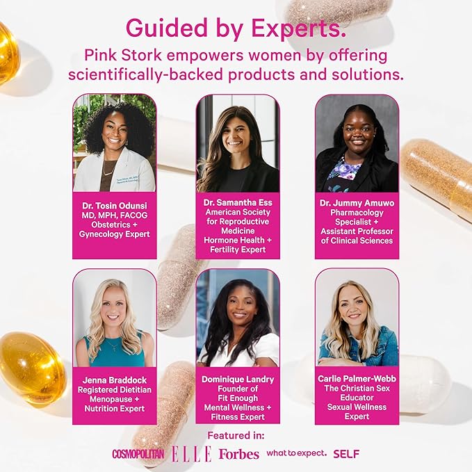 Pink Stork Premium Prenatal Vitamin for Women - Multivitamin & Probiotics - Morning Sickness, Digestion, & Energy - Folate, B6, & Iron - 60 Capsules - 2 Pack