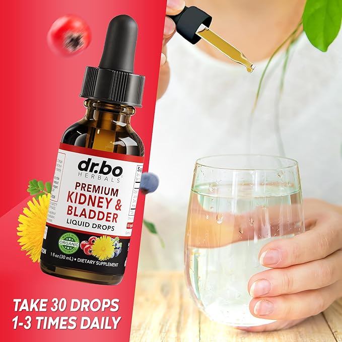Kidney Support Supplement Bladder Health - Organic Renal Cleanse Supplements Drops Juniper Berry Cleavers Dandelion - Renal Kidney Cleanse Detox Urinary Tract Herbal Bladder Support Flush Kidneys 1oz