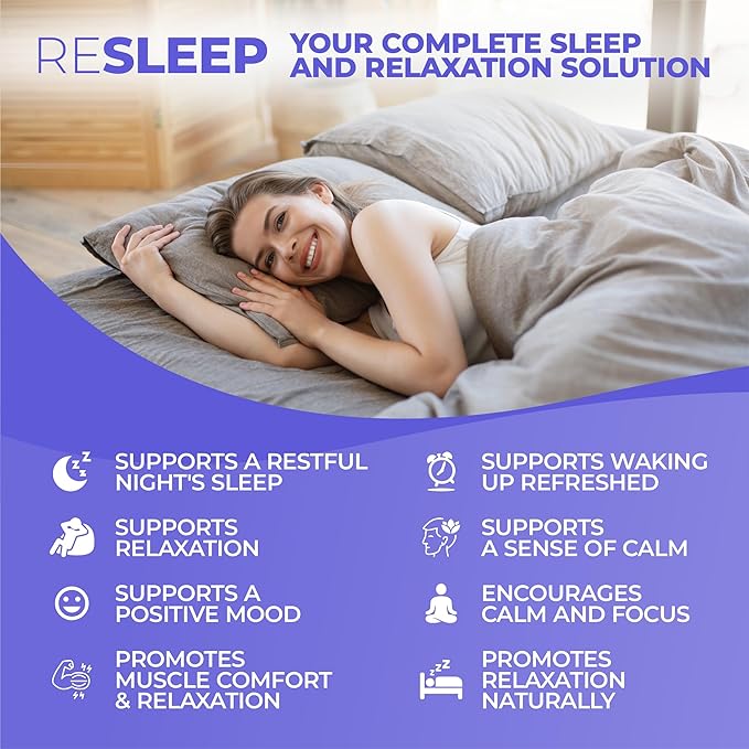 Sleep Aid Support Supplement - Melatonin Free Formula with Magnesium, Valerian, Chamomile, Apigenin, Helps Restful Sleep and Relaxation, No Grogginess Sleeping Pills